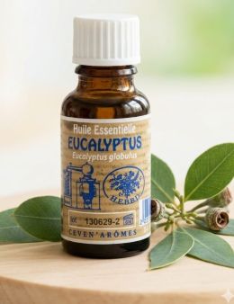 Huile essentielle d'Eucalyptus 20 mL avec Compte-goutte