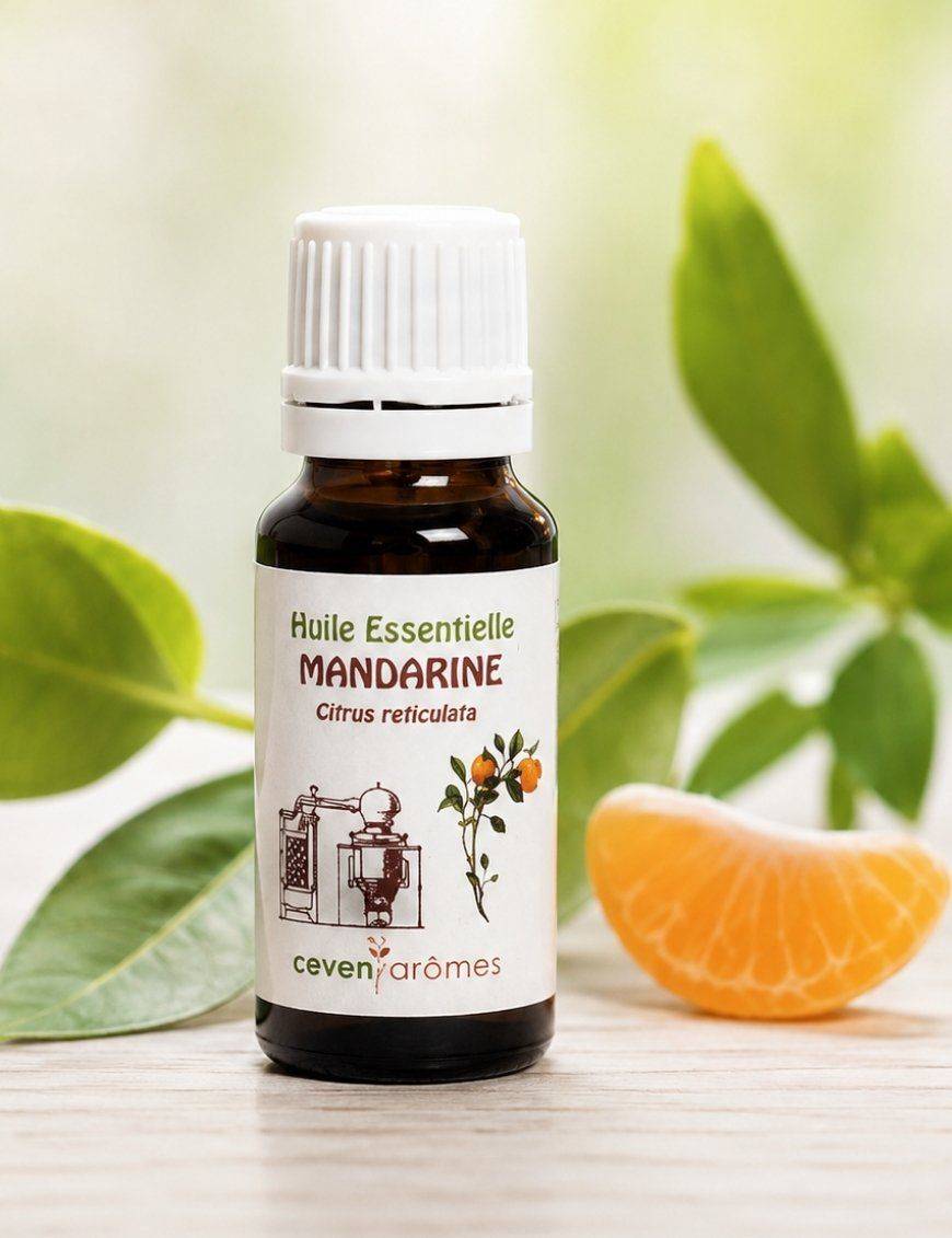 Huile essentielle de Mandarine 20 ml avec Compte-gouttes
