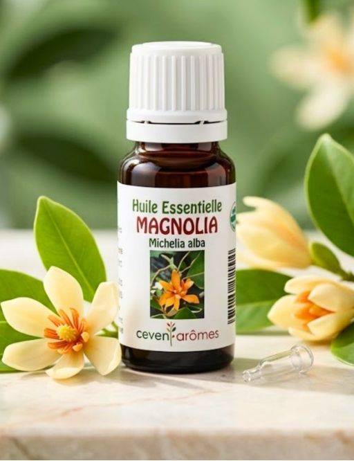 Huile essentielle de Magnolia 10 ml avec Compte-gouttes Huile essentielle de Magnolia 10 ml avec Compte-gouttes