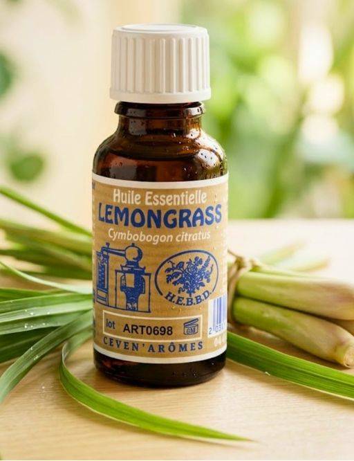 Huile essentielle de Lemongrass 20 ml avec Compte-gouttes