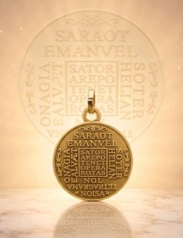 Pentacle d'Adonaï + Sator Arepo - Médaille talismanique - 2.3cm