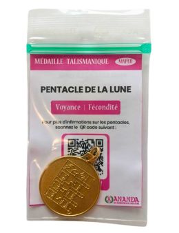 Pentacle de la Lune - Médaille talismanique - 3cm