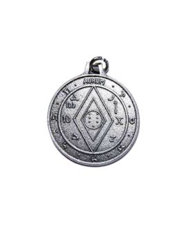 Pentacle de la richesse - Médaille talismanique - Argenté - 3cm