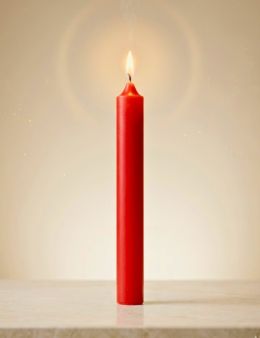 Bougie traditionnelle Batonnet 16 cm - Rouge