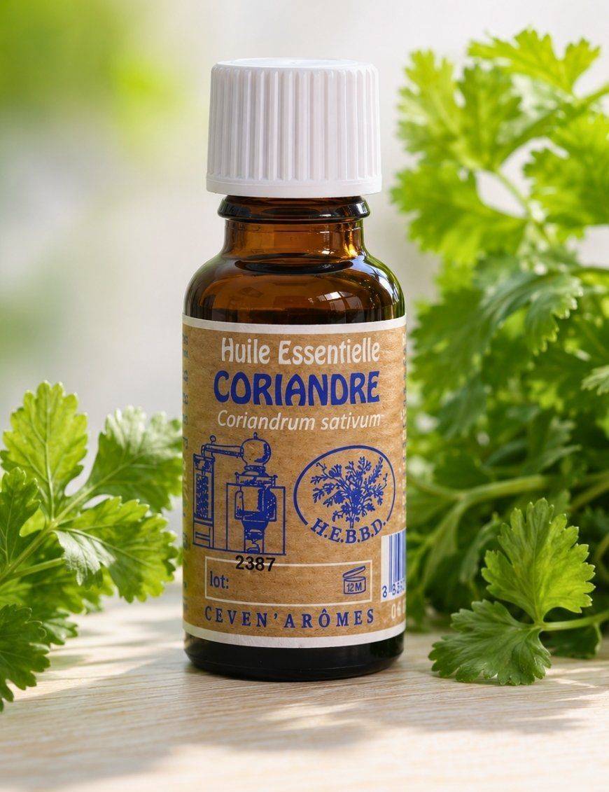 Huile essentielle de Coriandre 20 ml avec Compte-gouttes