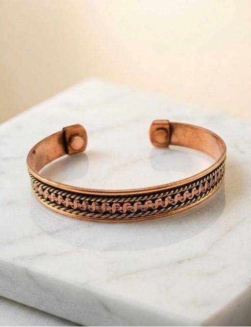 Bracelet en cuivre Magnétique - Torsade