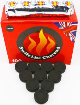 Charbon 33 mm - Swift Lite - Qualité Supérieure - Rouleau 10 charbons Charbon 33 mm - Swift Lite - Qualité Supérieure - Rouleau 10 charbons