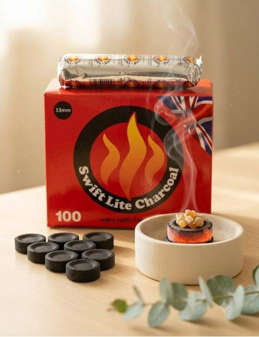 Charbon 33 mm - Swift Lite - Qualité Supérieure - Rouleau 10 charbons Charbon 33 mm - Swift Lite - Qualité Supérieure - Rouleau 10 charbons