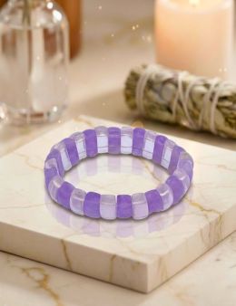 Bracelet Améthyste et Cristal de roche