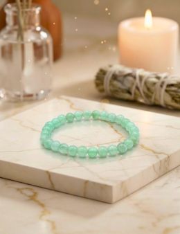 Bracelet Aventurine Verte perles 6mm