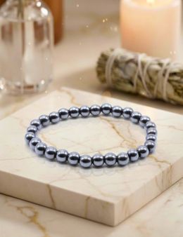 Bracelet Hematite perles 6mm