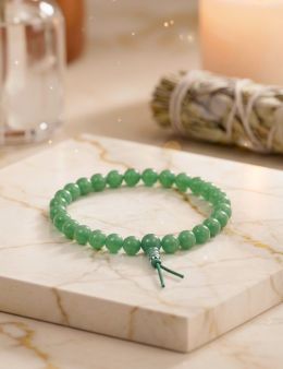 Bracelet mala tibétain Aventurine verte