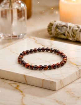 Bracelet Oeil de Taureau perles 6mm