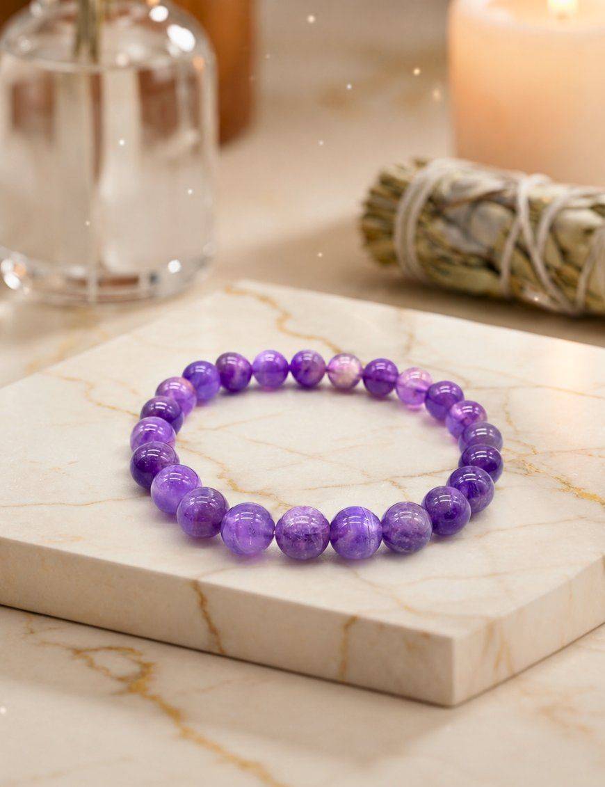 Bracelet perles 8mm - Améthyste