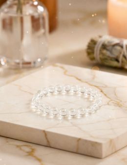 Bracelet perles 8mm - Cristal de roche