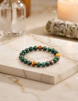 Bracelet perles 8mm - Héliotrope
