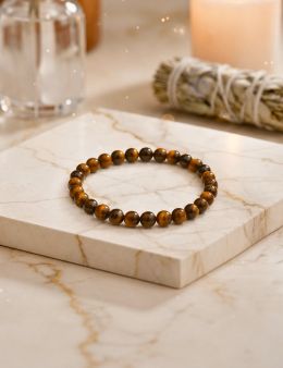 Bracelet perles Oeil de tigre 6 mm