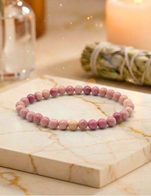Bracelet Rhodonite Unie perles 6mm