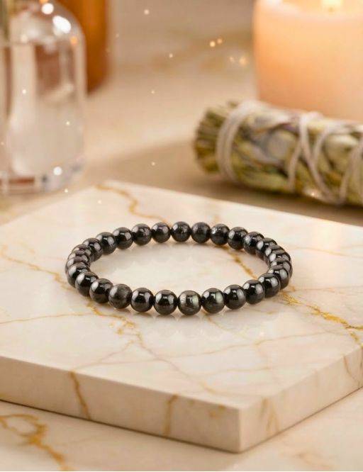 Bracelets perles - 8mm - Tourmaline noire