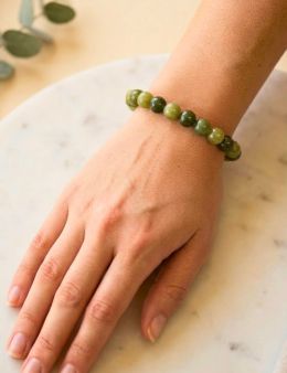 Bracelet perles 8mm - Jade Néphrite