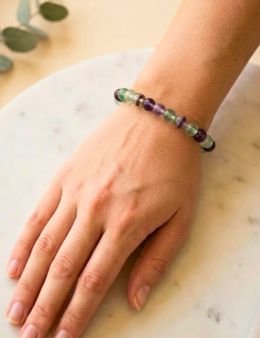 Bracelet perles Fluorite 8 mm