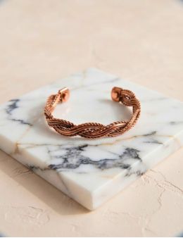 Bracelet en Cuivre – Tresse d’Éternité
