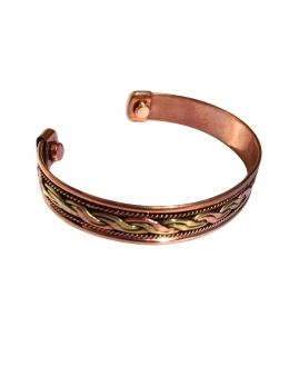 Bracelet Magnétique en Cuivre – Arabesque Dorée Bracelet Magnétique en Cuivre – Arabesque Dorée