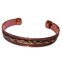 Bracelet Magnétique en Cuivre – Arabesque Dorée Bracelet Magnétique en Cuivre – Arabesque Dorée