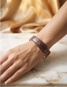 Bracelet magnétique en cuivre Éléphants Porte-Bonheur, chance et sagesse