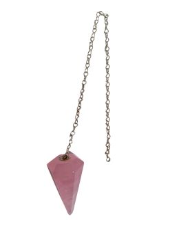 Pendule divinatoire - Facettes en Quartz rose