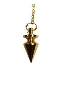 Pendule divinatoire métal doré cône ajouré | Radiesthésie