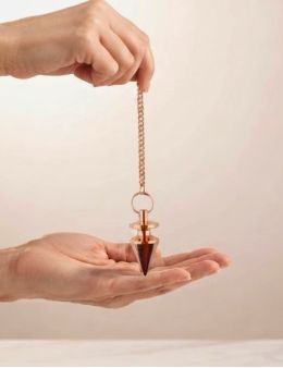 Pendule divinatoire cuivre pointe conique | Radiesthésie & précision