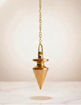 Pendule divinatoire métal doré cône ajouré | Radiesthésie