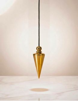 Pendule divinatoire métal doré sur fil Ø 1 cm | Simplicité