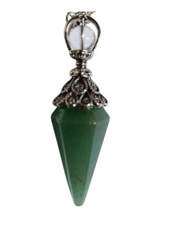 Pendule cône Aventurine Verte 6 faces