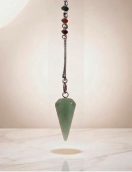 Pendule divinatoire aventurine 7 chakras - Harmonisation & radiesthésie