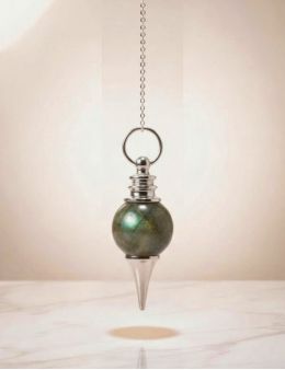 Pendule labradorite : protection & intuition subtile & radiesthésie