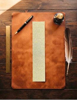 Parchemin végétal 29x5 fait main : la bandelette à formule