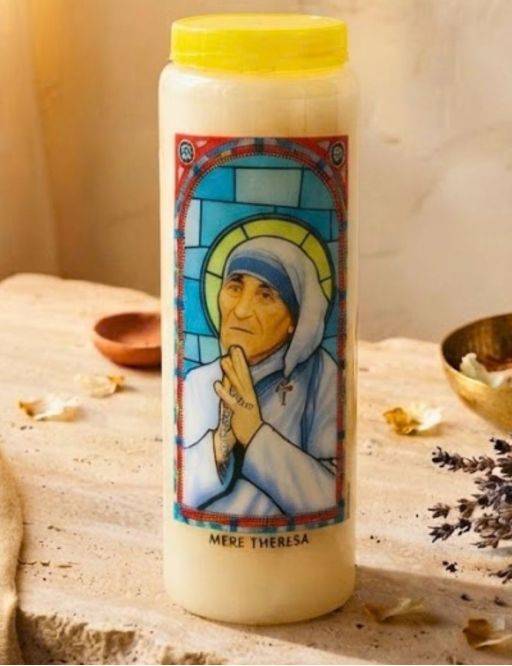 Neuvaine vitrail Mère Teresa : charité, humilité, 9 jours