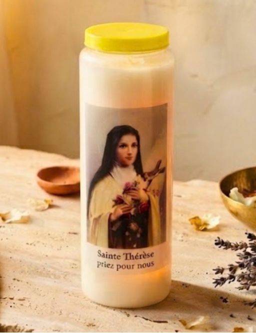 Bougie de neuvaine Ste Thérèse + prière