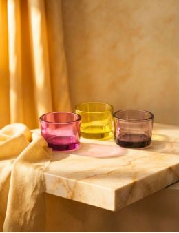 Photophore verre couleur