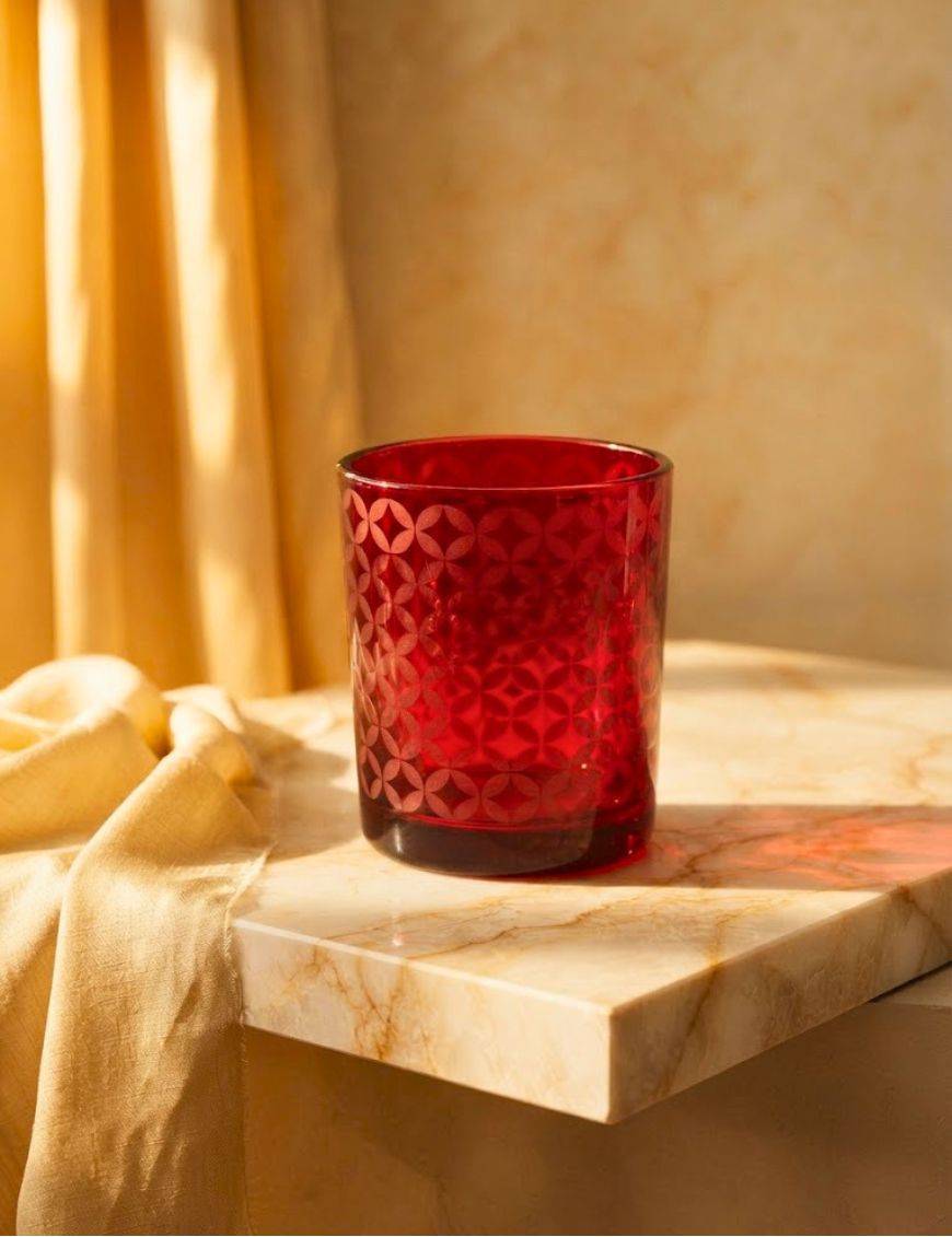 Bougeoir rouge