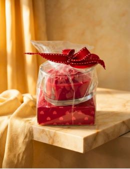 Bougie Rouge en forme de Coeur 