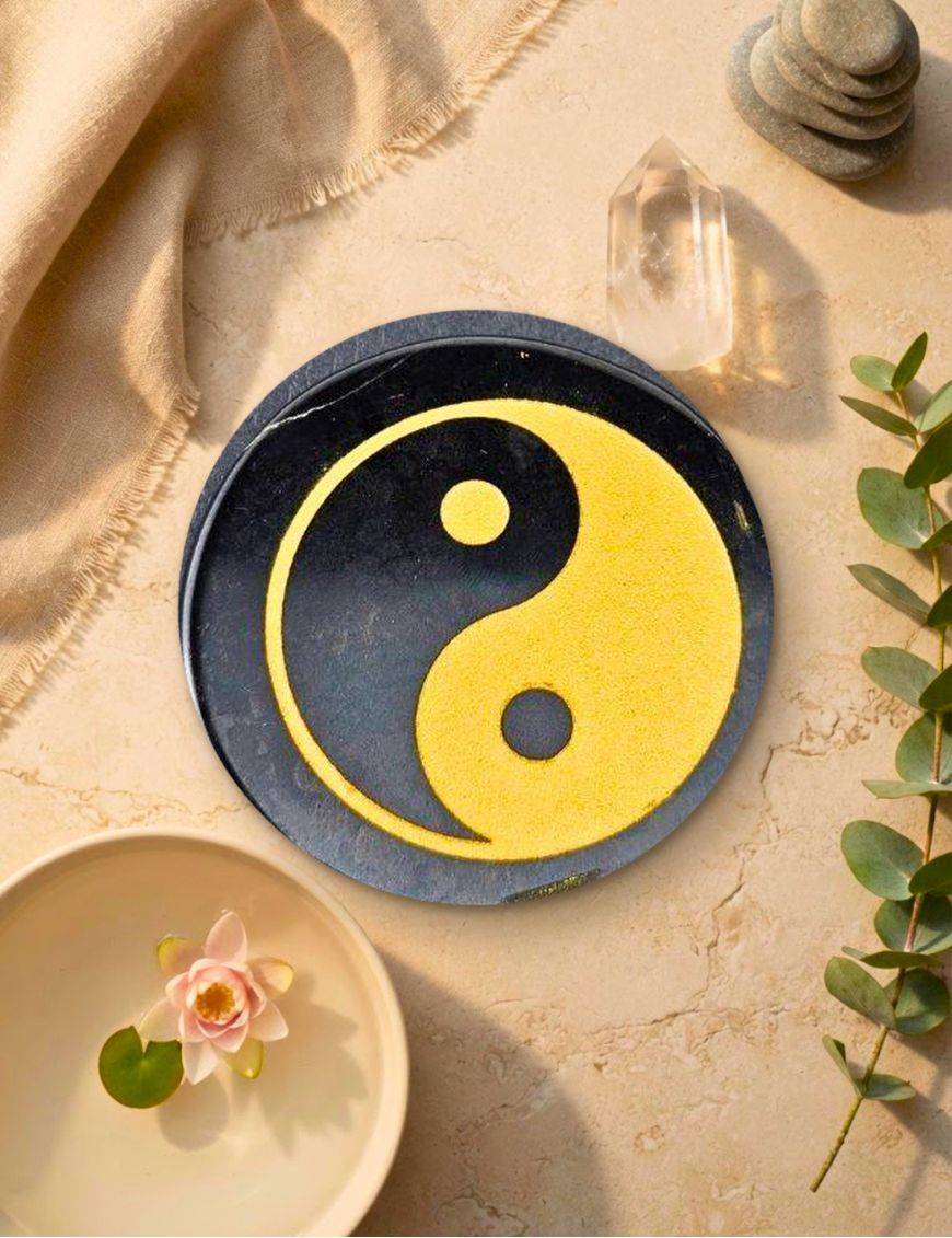 Plaque de rechargement - Shungite - Ying Yang - 8cm
