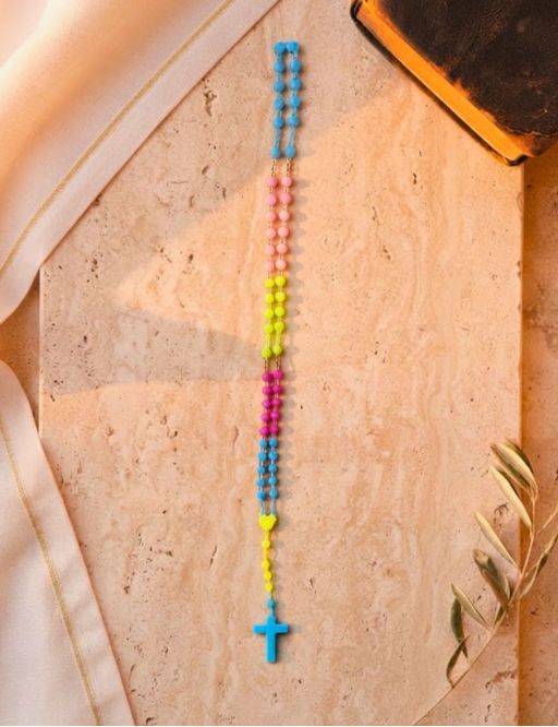 Chapelet enfant en silicone, multicolore