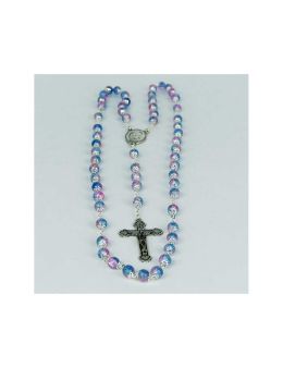 Chapelet Chaine - Perles Bleues et Cristal