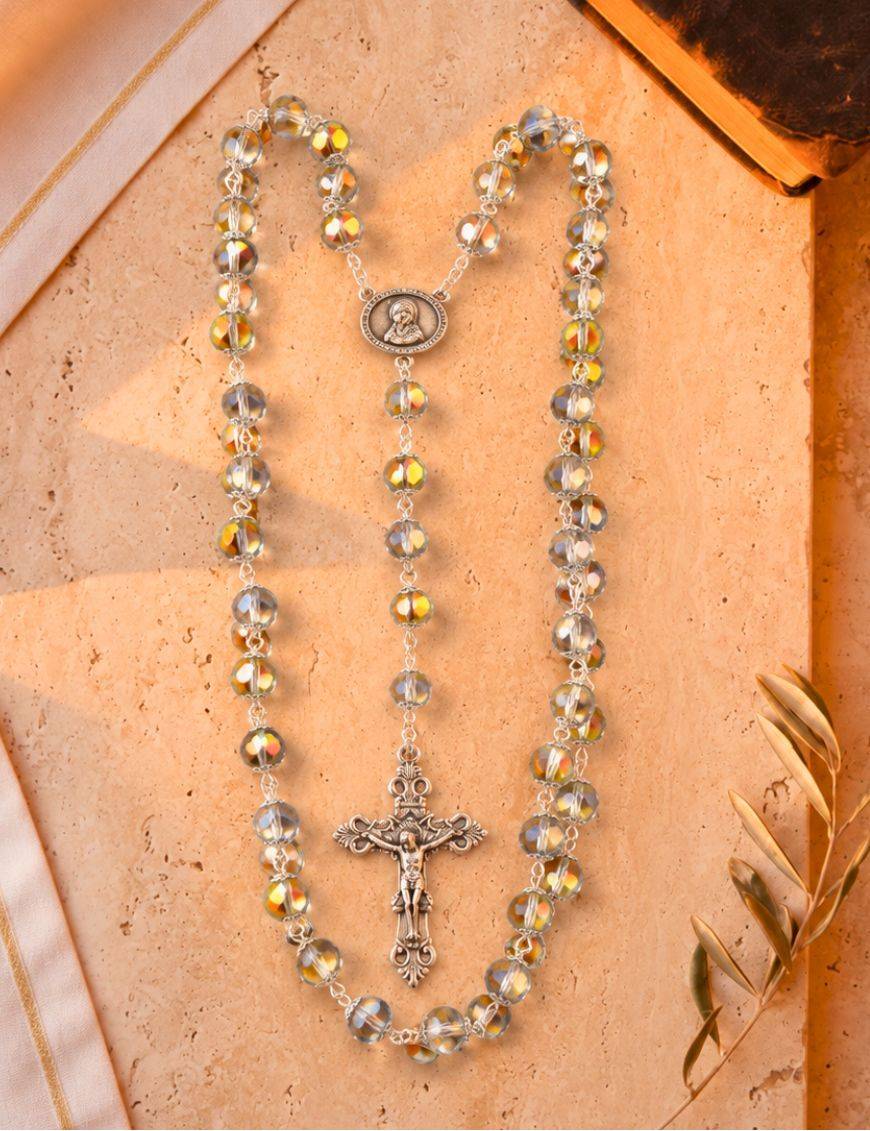 Chapelet Chaine - Crucifix - Perles Multicolores
