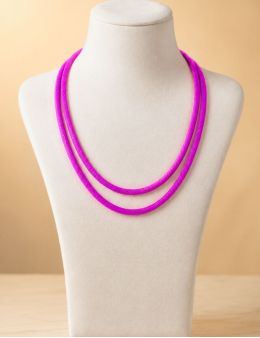 Collier/Chaîne métal - 60 cm - Fuchsia