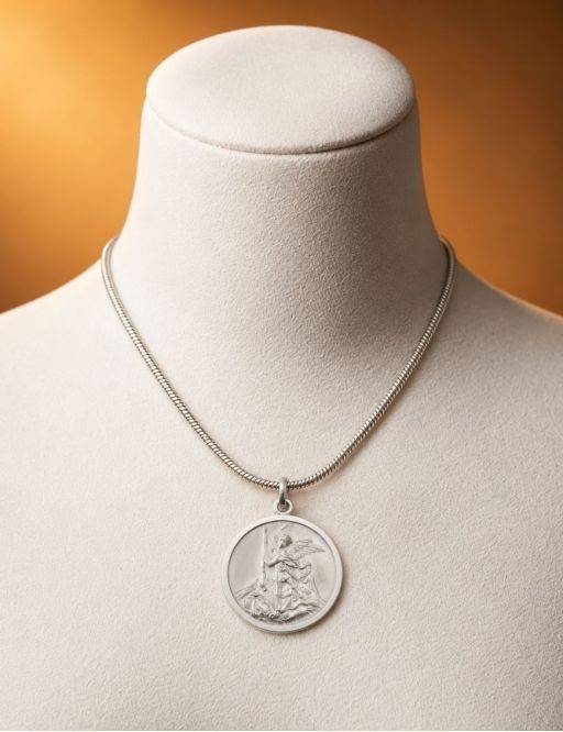 Médaille Saint Michel en argent 925 | 22 mm, protection