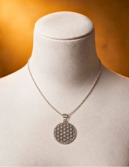Pendentif Fleur de Vie argent 925 30 mm | Harmonie
